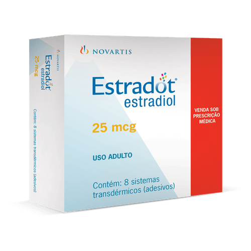 Adesivo Transdérmico Estradiol Estradot Novartis 25mcg 8 Unidades