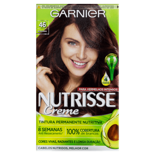 Tintura Creme Coloração Permanente Nutrisse 46 Vermelho Borgonha 75ml+50g+20ml