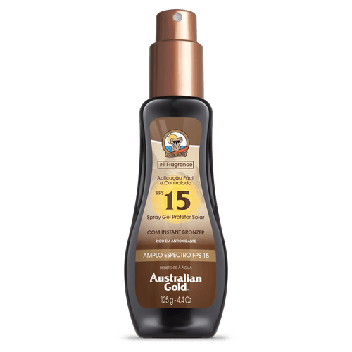 Protetor Solar Aust/Gold Instant Bronzer Spray Gel Fps15 125Ml - Australian Gold