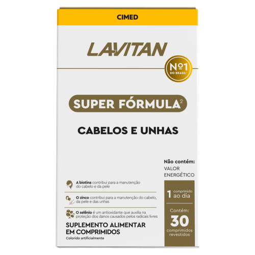 Lavitan Super Fórmula Cabelos e Unhas - 30 comprimidos