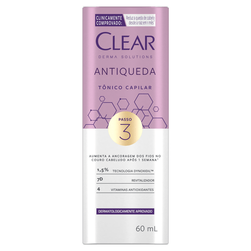 TONICO CAPILAR CLEAR ANTIQUEDA FEM 60ML