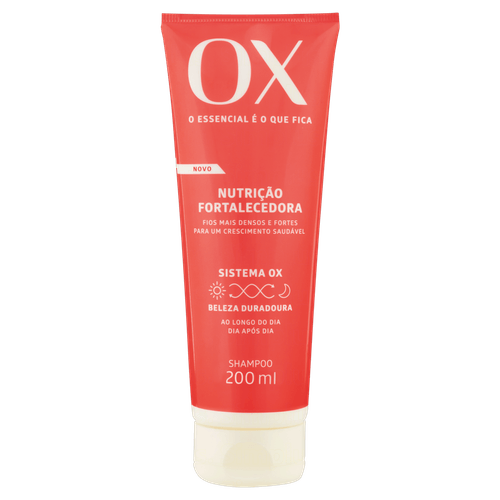 Shampoo OX Cosméticos Nutrição Fortalecedora Bisnaga 200ml