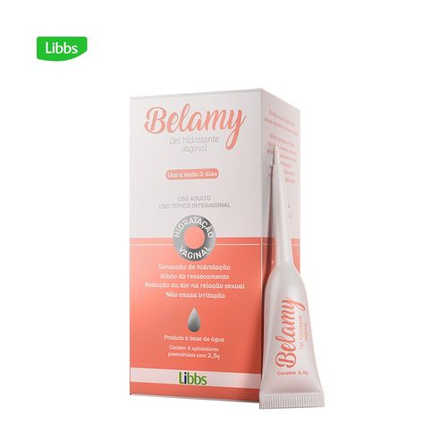 Belamy Gel Hidratante Vaginal 2,5g Libbs 8 aplicadores