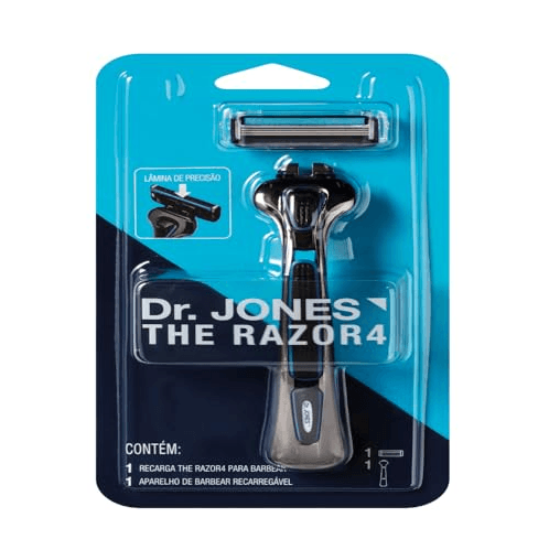 Kit Aparelho Recarregável + Carga para Barbear Dr. Jones The Razor4
