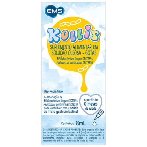 Suplemento Alimentar Gastrointestinal Pediátrico Kollis Gotas - 8ml