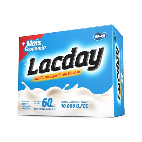 Lacday 10.000U.Fcc 60 Comprimidos Mastigáveis