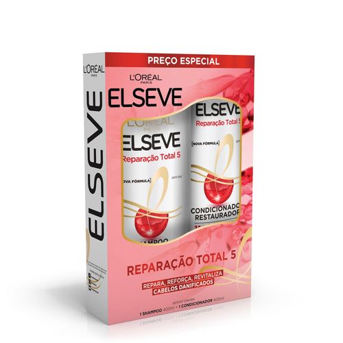 Kit Shampoo Elseve Rt5 375Ml + Condicionador 170Ml - Elseve