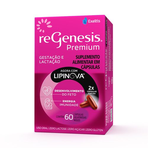 Suplemento Alimentar Gestante Regenesis Premium Lipinova - 60 cápsulas