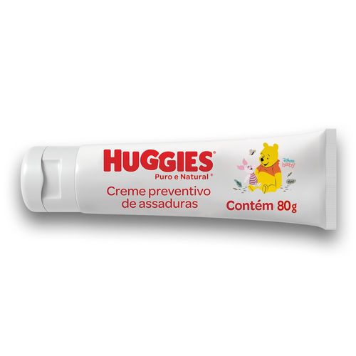 Creme Preventivo de Assaduras Bebê sem Perfume Huggies Puro e Natural Caixa 80g