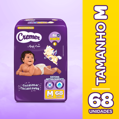 Fralda Cremer Magic Care Hiper M - 68 unidades