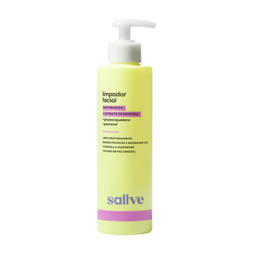 Gel Limpador Facial Sallve 300ml Gel Limpeza Facial