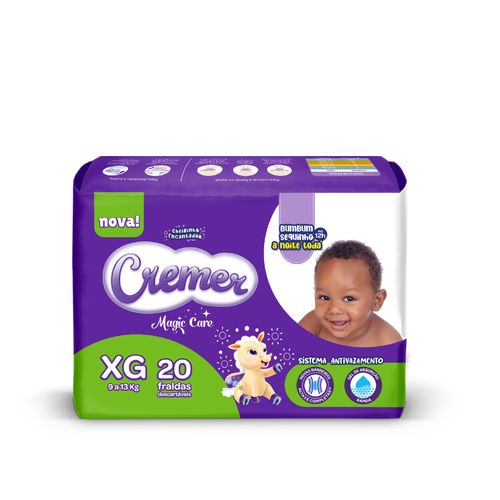 Fralda Cremer Jumbo XG - 20 Unidades