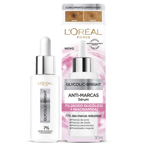 Sérum Antimarcas L'oréal Paris Glycolic-Bright - 30ml
