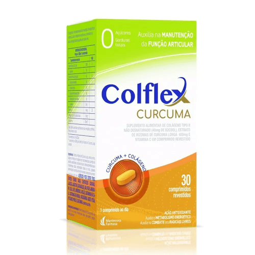 Suplemento Alimentar Colflex Curcuma 30 comprimidos