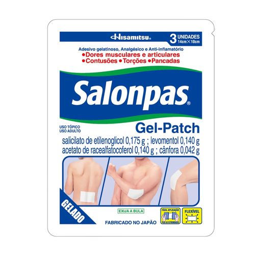 Adesivo Analgésico Salonpas Gel Patch Hisamitsu 3 Unidades