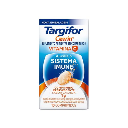 Vitamina C Targifor Cewin Laranja - 10 Comprimidos Efervescentes