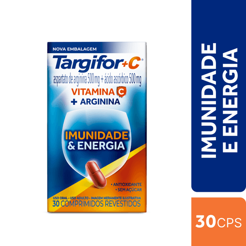 TARGIFOR C® 500mg Imunidade e Energia - 30 Comprimidos