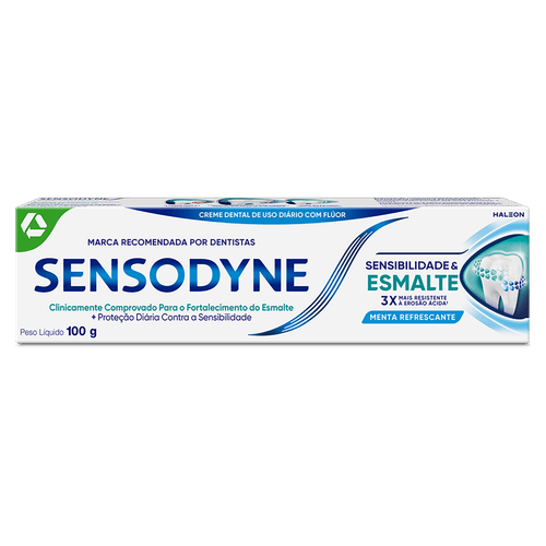 Creme Dental  Sensodyne Sensibilidade e Esmalte Menta Refrescante - 100g