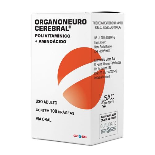 Organoneuro Cerebral 100 Drágeas