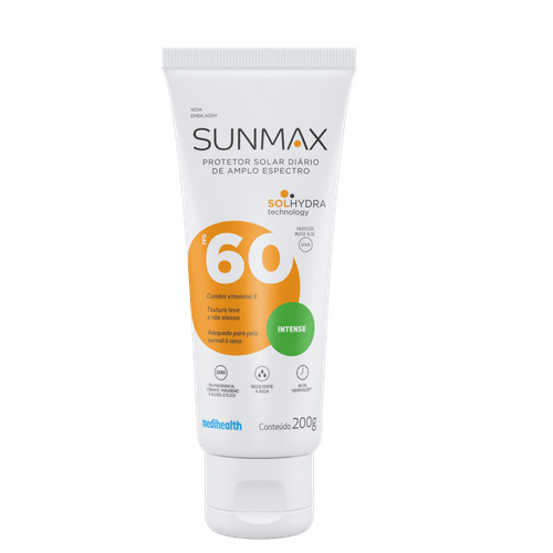 Protetor Solar Amplo Espectro Intense FPS 60 com Vitamina E Sunmax 200g