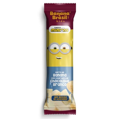 Barra de Frutas Banana Brasil Kids Minions Chocolate Branco-22g