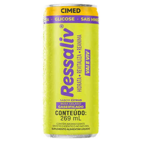 Suplemento Alimentar Líquido Gaseificado Citrus Ressaliv - 269ml