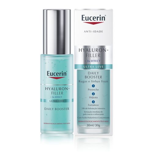 EUCERIN Sérum Facial Daily Booster Ultraleve 30ml, 24h Hidratação, Fortalecedor, Hyaluron-Filler, Ácido Hialurônico, Antirrugas, Hidratante
