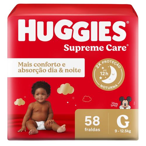 Fralda Huggies Supreme Care G - 58 unidades