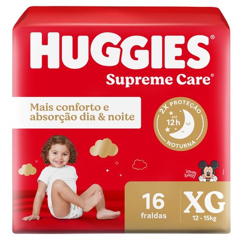 Fralda Huggies Supreme Care XG - 16 unidades