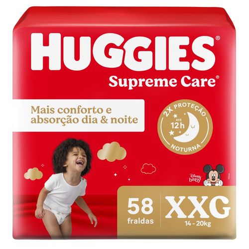 Fralda Descartável Huggies Supreme Care XXG 58 Unidades