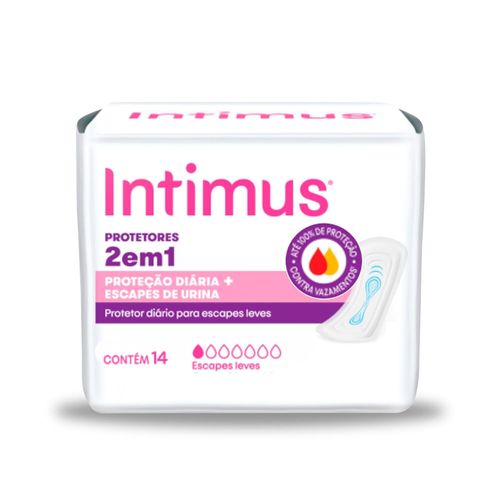 Protetor Diário Intimus 2 em 1 - 14 unidades