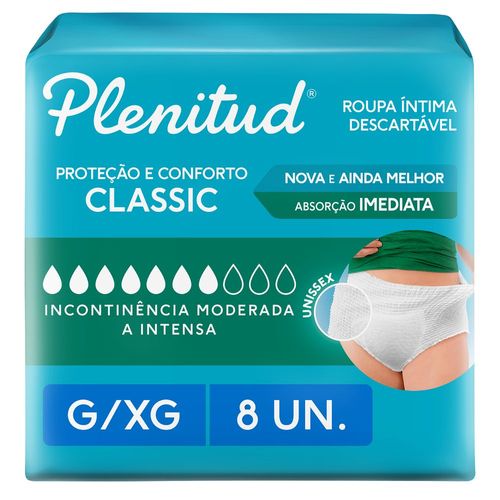 ROUPA ÍNTIMA PLENITUD CLASSIC 08UN G/XG