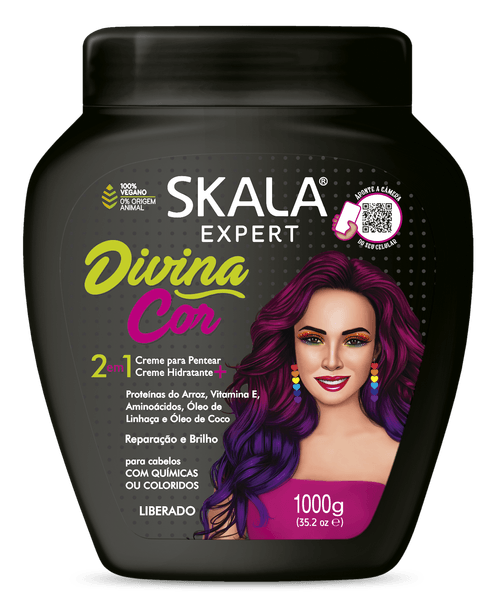 Creme de Tratamento Divina Cor 1kg Skala para Cabelos Coloridos