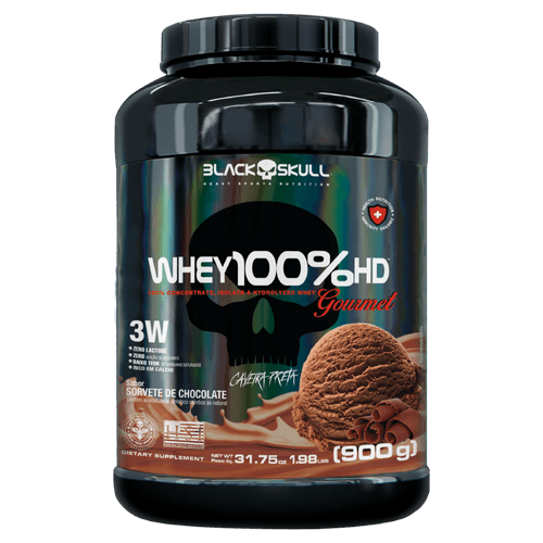 Suplemento Alimentar em Pó Whey HD Gourmet Black Skull Chocolate - 900g