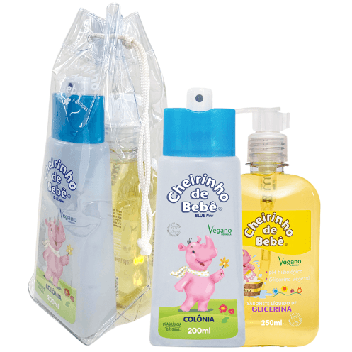 Kit Cheirinho De Bebê Blue Sabonete 250ml +Colônia 200ml