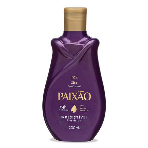 Óleo Corporal Paixão Irresistível Flor de Lis Hidratante 24h 200ml Paixao
