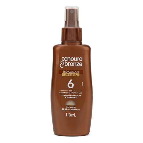 Óleo Bronzeador FPS 6 Cenoura e Bronze-110ml