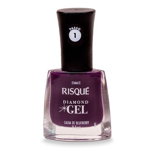 Esmalte cremoso Risque Diamond Gel Calda de Blueberry 9,5ml