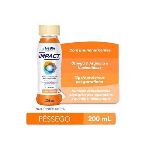 Nutrição Enteral e Oral Impact Pêssego - 200ml