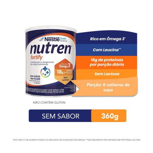 Complemento Alimentar Nutren Fortify Sem Sabor - 360g