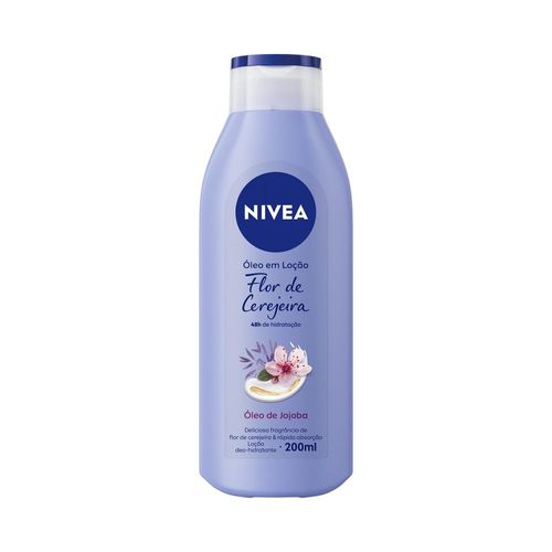 NIVEA Loção Hidratante Óleos Essenciais Flor de Cerejeira & Óleo de Jojoba 200ml