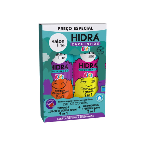 Kit Shampoo e Condicionador Hidra Kids Cachinhos - 300ml