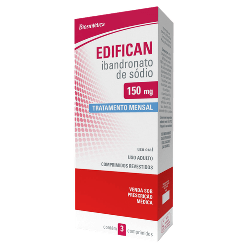 Ibandronato de Sódio Edifican Aché 150mg Comprimido 3 Unidades