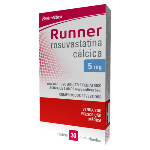Rosuvastatina Biosintética 5mg Comprimido Revestido 30 Unidades