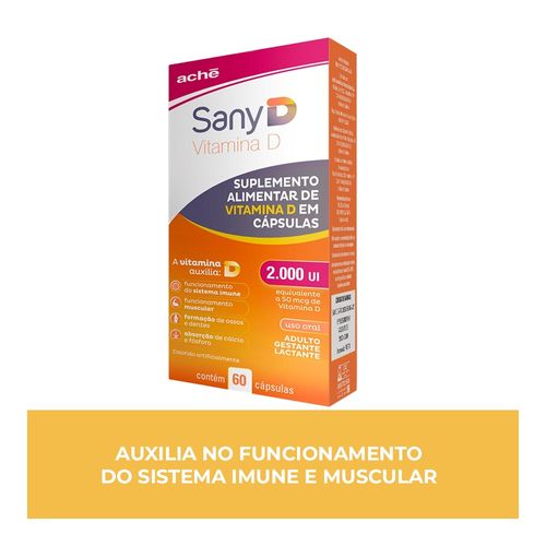Sany D Vitamina D Colecalciferol 2.000UI - 60 Cápsulas