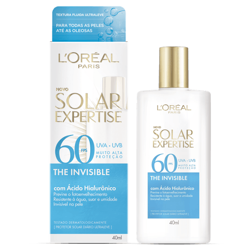 Protetor Solar Facial L'oréal Paris Solar Expertise The Invisible FPS 60 - 40ml