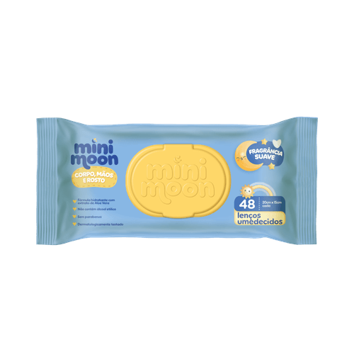 Lenço Umedecido Mini Moon com Fragrância 48 Unidades