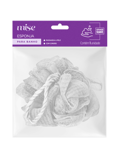 Esponja para Banho Mise Branca - 1 Unidade