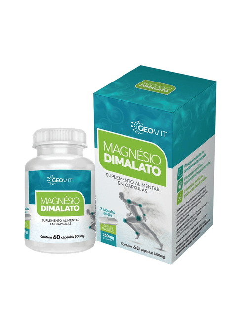 Magnésio Dimalato 600mg 60 Cápsulas - Geovit