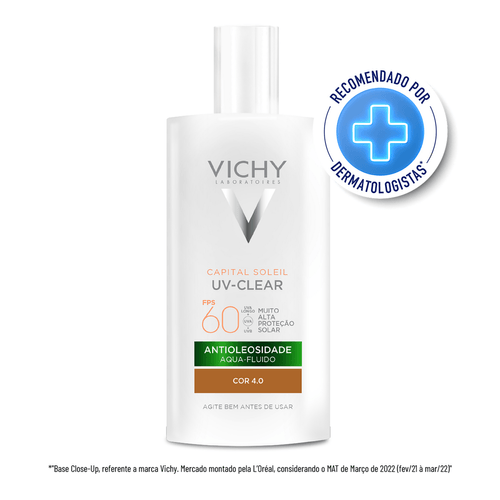 Protetor Solar Facial Aqua-Fluido Antioleosidade Vichy FPS 60 40g